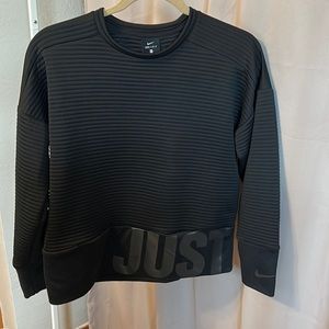 Nike Just Do It Dri-fit Ribbed Crewneck Sweatshirt, size XS
